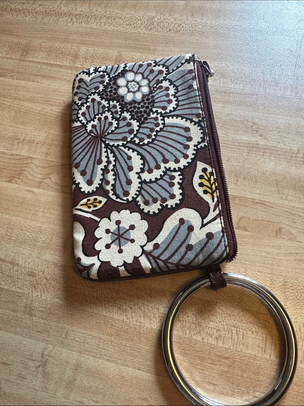 Vera Bradley “Slate Blooms” Floral Bangle Wristlet Wallet